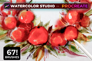 67! WATERCOLOR Procreate brushes, a Brush Add-On by Graphics Resources (Thumbnail 2 of 11)