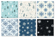Winter Snowflake Seamless Textures, a Texture Graphic by Dream Creation (Thumbnail 5 of 7)