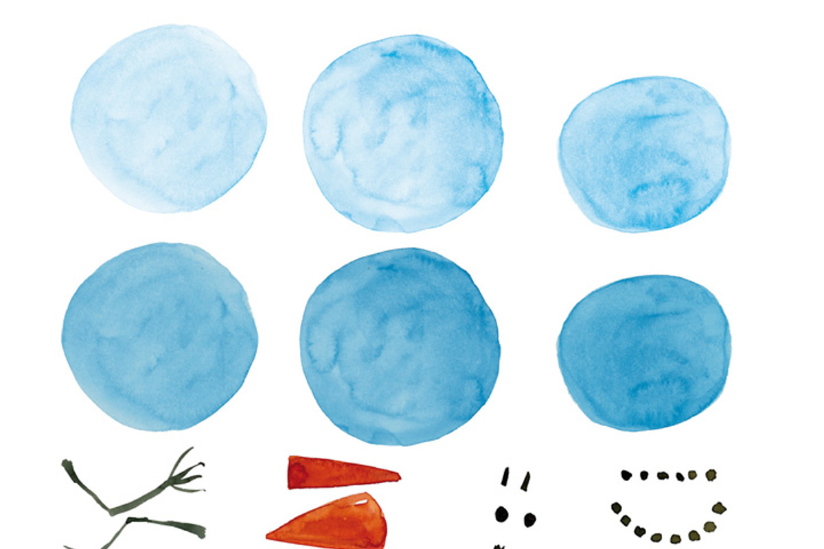 Watercolor Snowman Christmas preview 2