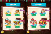 Wooden GUI for Mobile Game, an Illustration by wowu (Thumbnail 4 of 9)