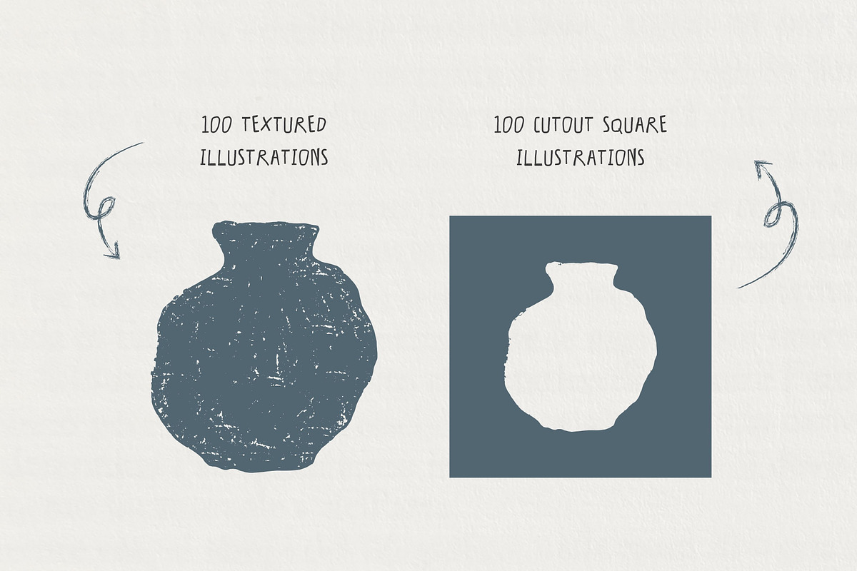 Simple Objects: 200 Textured Pack, an Object Illustration by Veyla