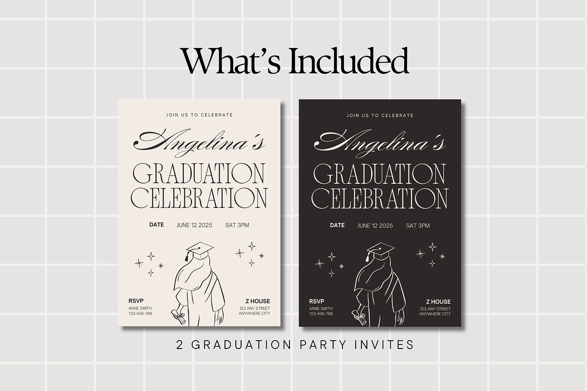 Graduation Party Invitations, an Invitation Template by Anna Design Studio (Photo 3 of 6)