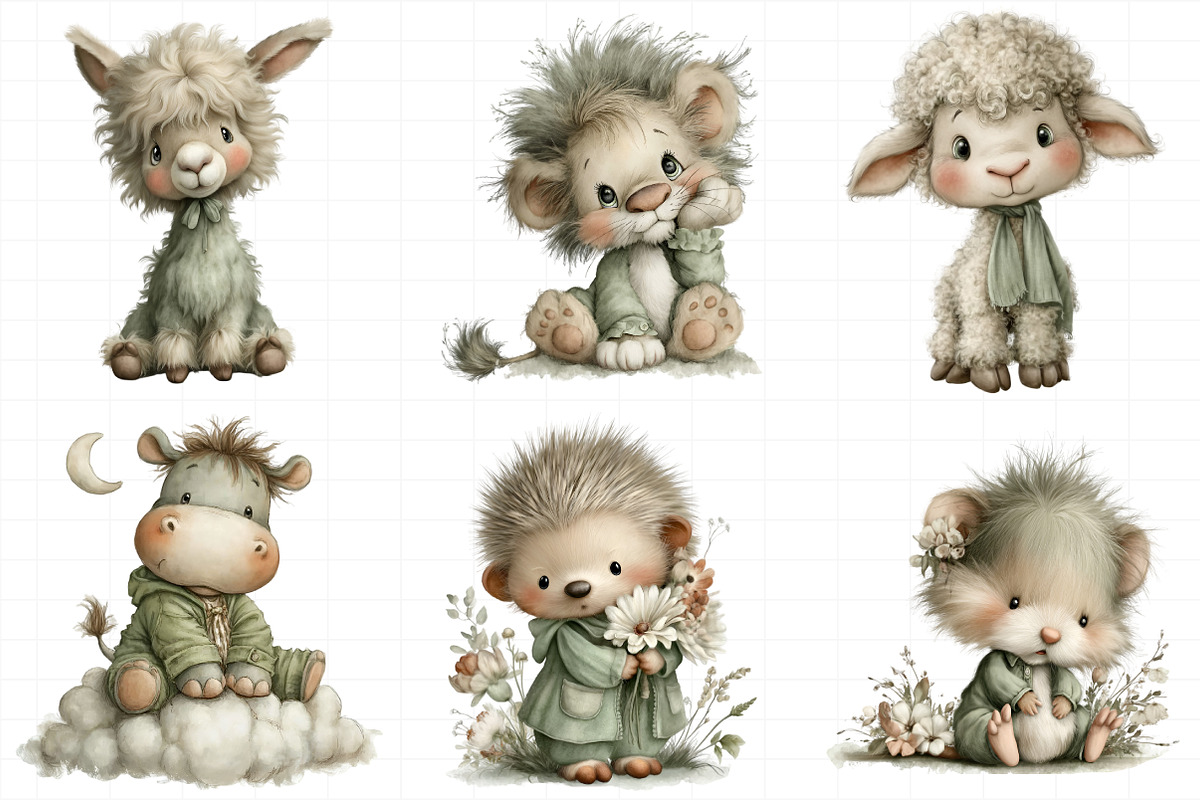 Whimsical Baby Animal PNG Set, an Illustration by Daily.Designs (Photo 5 of 7)