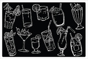 Glasses with drinks, a Food Illustration by risovanya (Thumbnail 2 of 4)