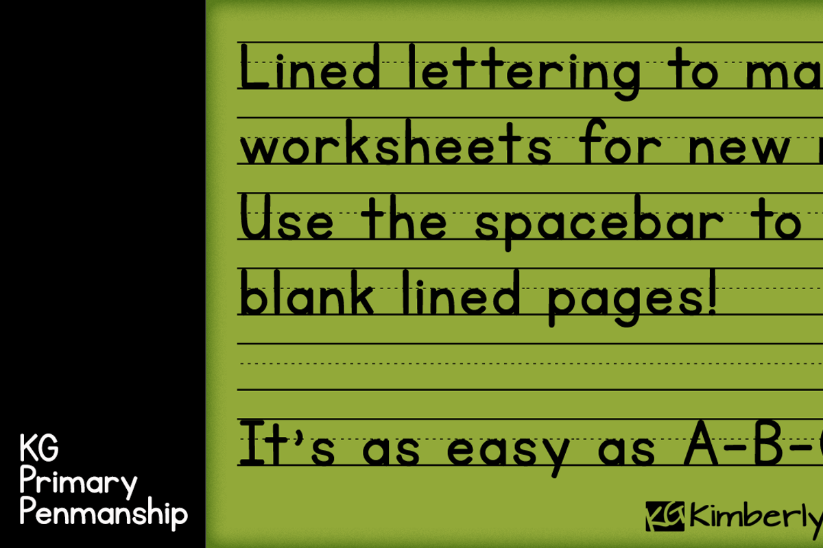 KG Primary Penmanship Fonts preview 2