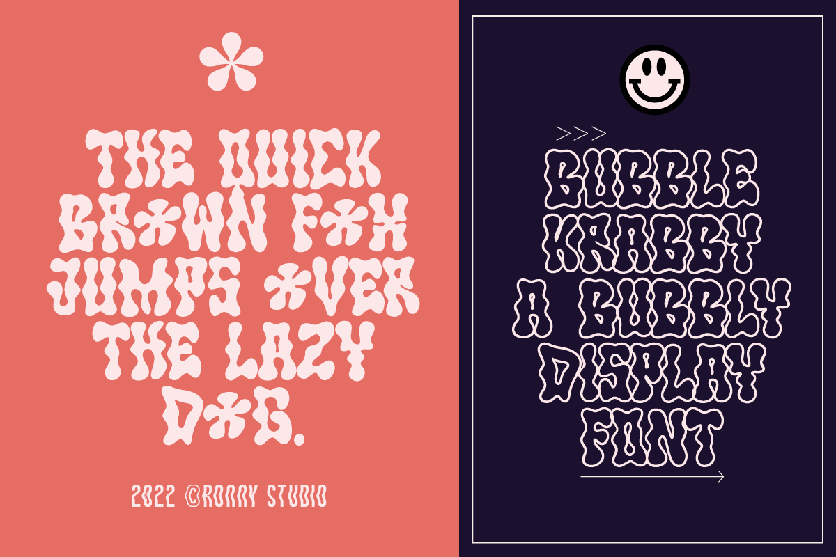 Bubble Krabby Bubble Display Font, a Font by Ronny Studio (Photo 4 of 9)