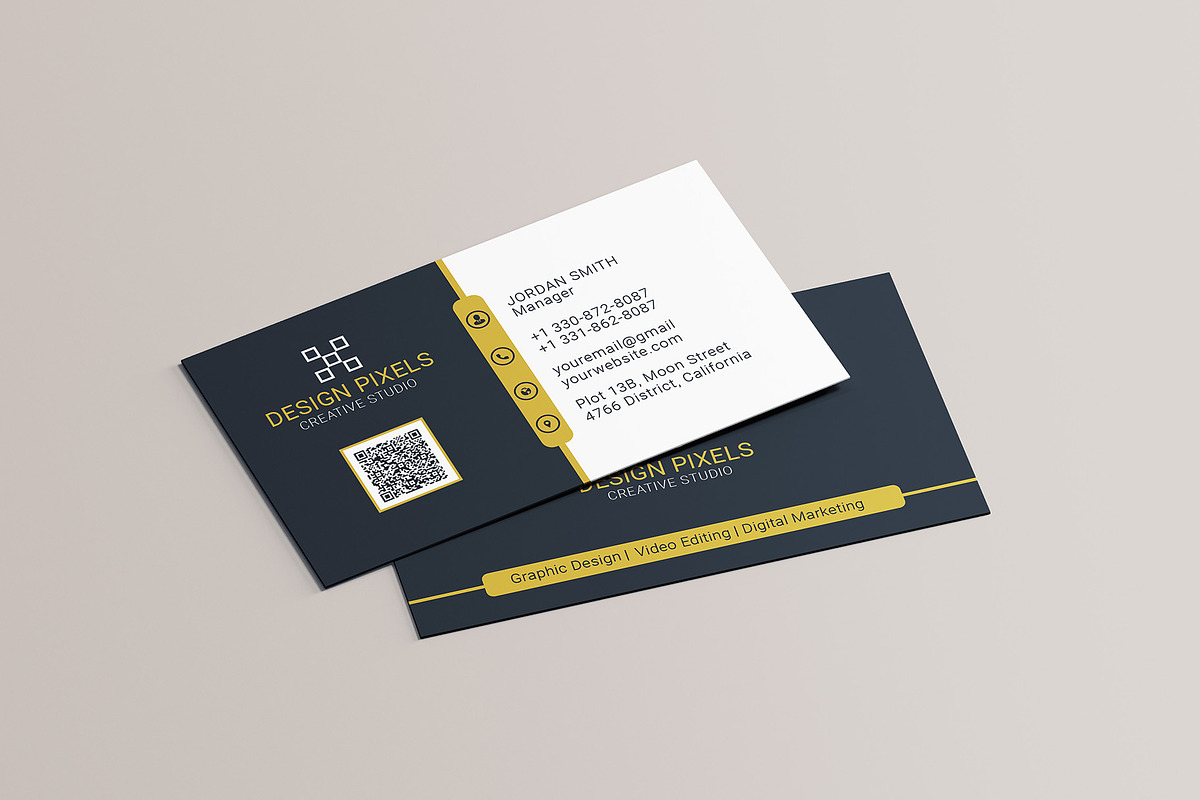 Creative Corporate Business Card, a Business Card Template by Saman Osama (Photo 1 of 6)