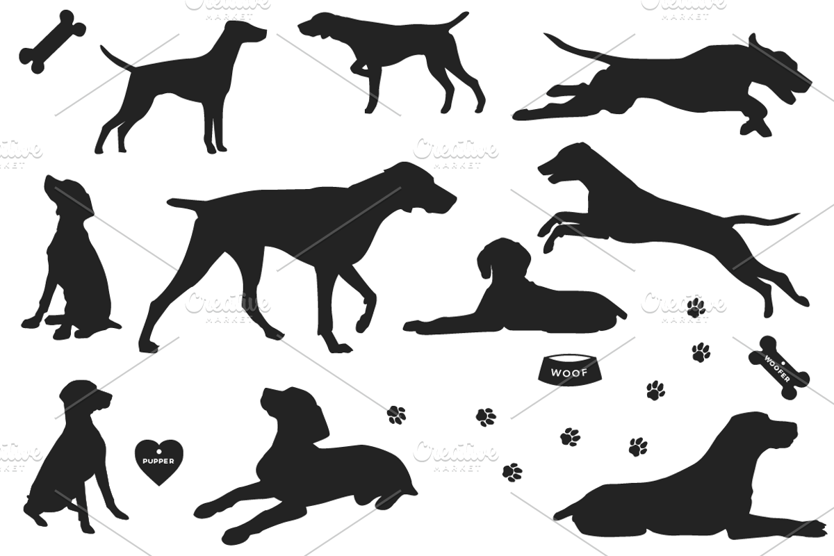 10 Dog Illustrations/Clip art, an Animal Illustration by Onyx Templates (Photo 2 of 4)