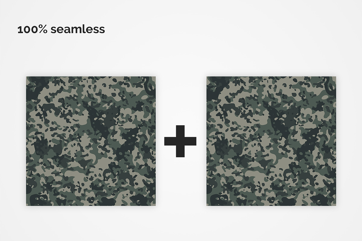 Flecktarn Camo Seamless Patterns, a Pattern Graphic by 3Y_Design (Photo 3 of 6)