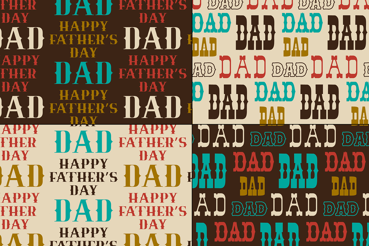 Seamless Father's Day Patterns, a Pattern Graphic by Melissa Held Designs