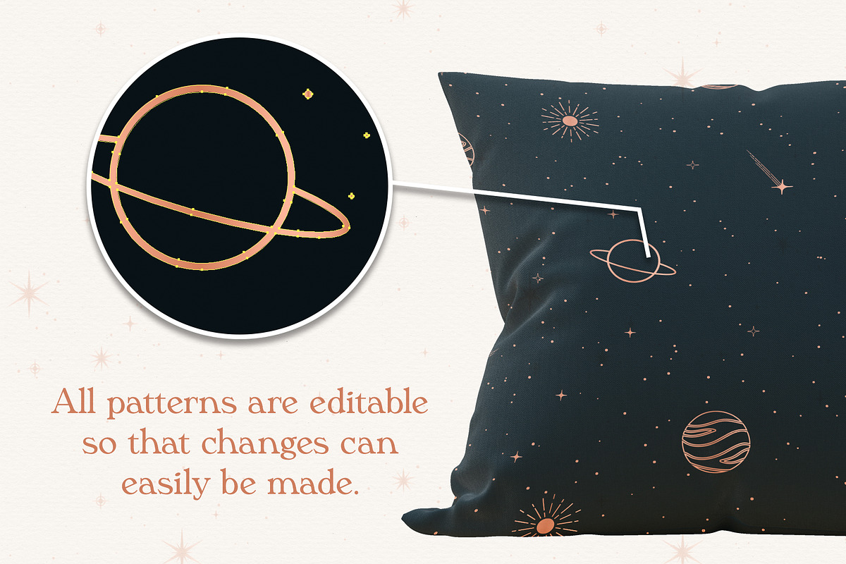 Celestial Seamless Patterns, a Pattern Graphic by Megs Lang (Photo 3 of 10)