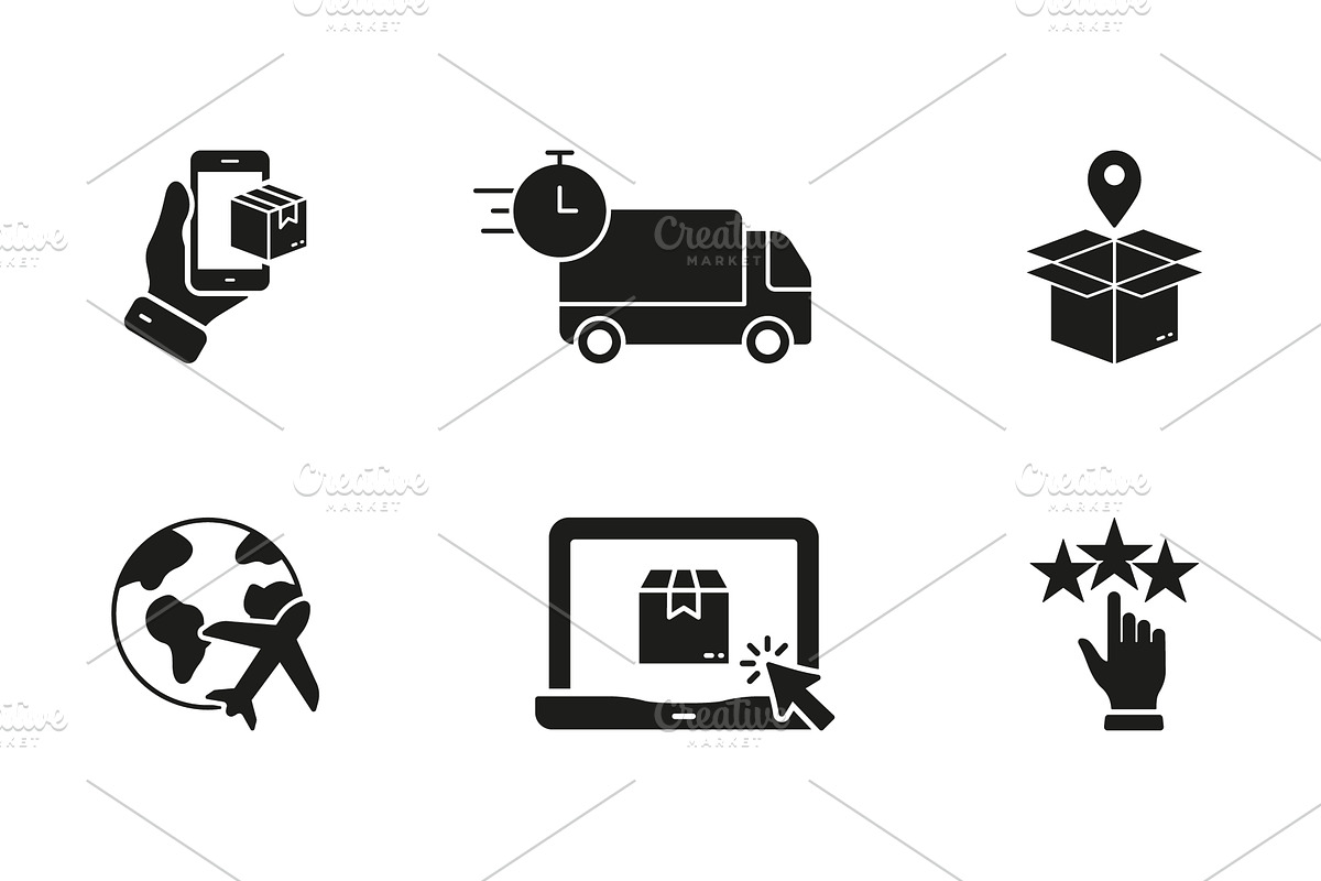 Logistic and Shipping Icons, a Transportation Illustration by Gentle Studio