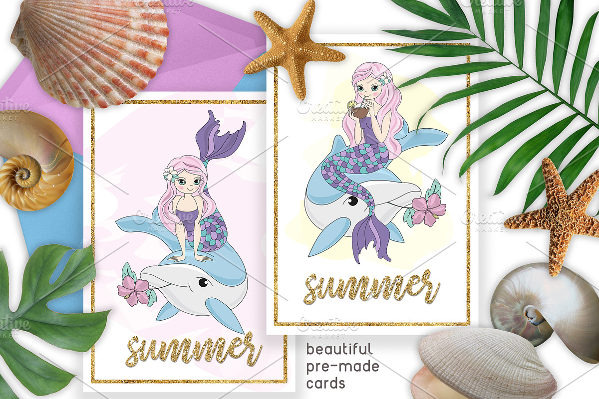 MERMAID VACATION, a Decorative Illustration by FARAWAYKINGDOM (Photo 9 of 11)