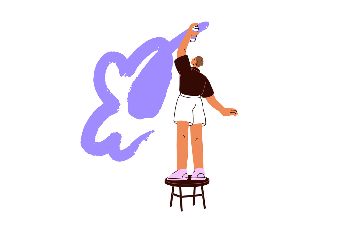 People painting, decorating wall set, a Person Illustration by Good Studio (Photo 3 of 6)