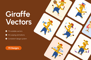 Giraffe Vectors Icons Bundle, an Emoji Icon by Brickclay