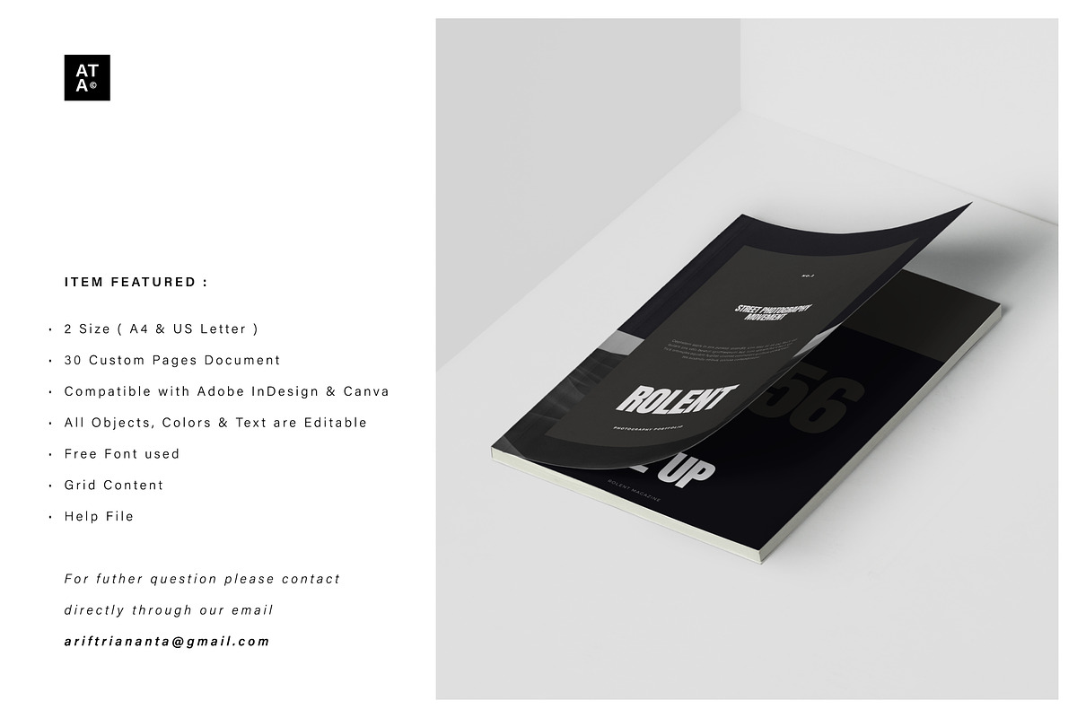 ROLENT Creative Portfolio, a Magazine Template by Arif Tri Ananta (Photo 13 of 14)
