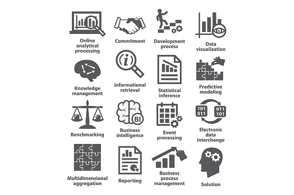Business Management Icons. Pack 04.