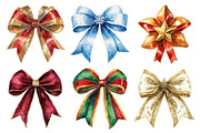 Christmas bow clipart, an Illustration by Daily.Designs (Thumbnail 3 of 5)
