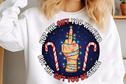 Funny Christmas Middle Finger Png, an Illustration by SinaCreation (Thumbnail 2 of 7)
