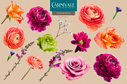 Carnivale Floral Clip Art Collection, an Object Graphic by Eclectic Anthology (Thumbnail 17 of 21)