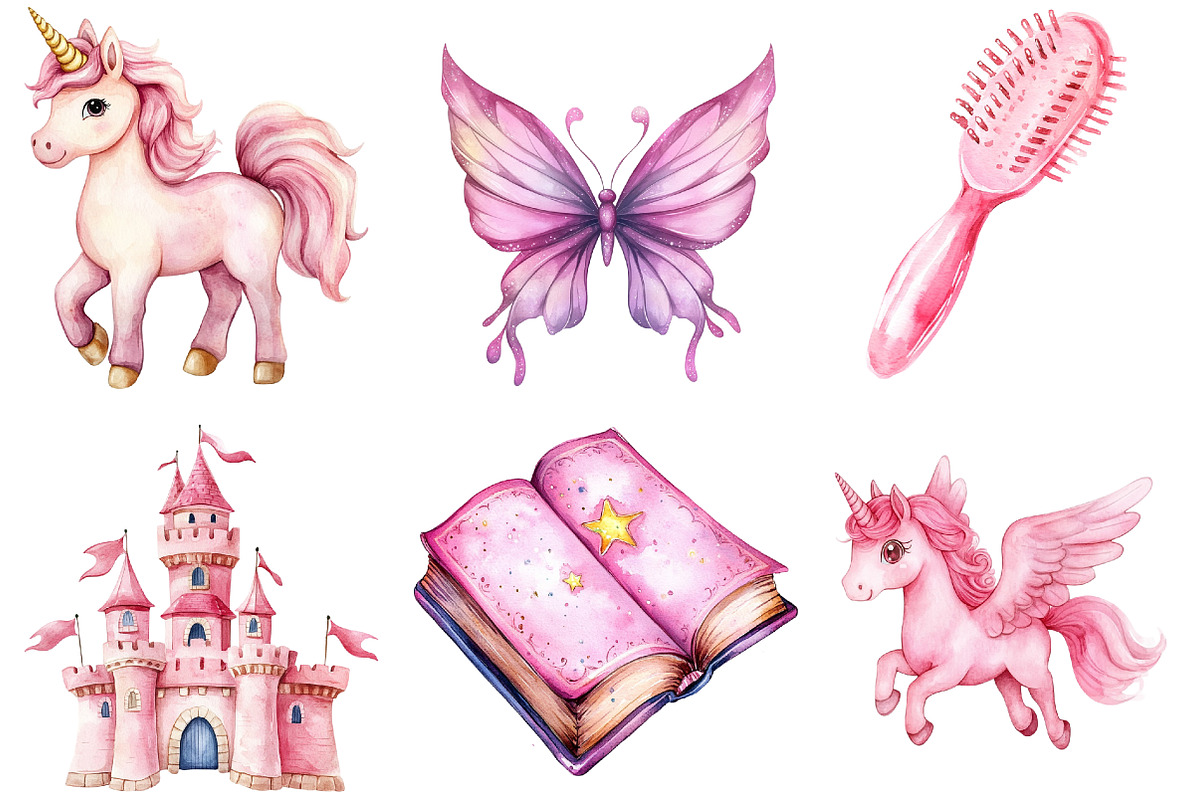 Watercolor Little Princess Clipart, an Illustration by Watercolor design (Photo 2 of 4)