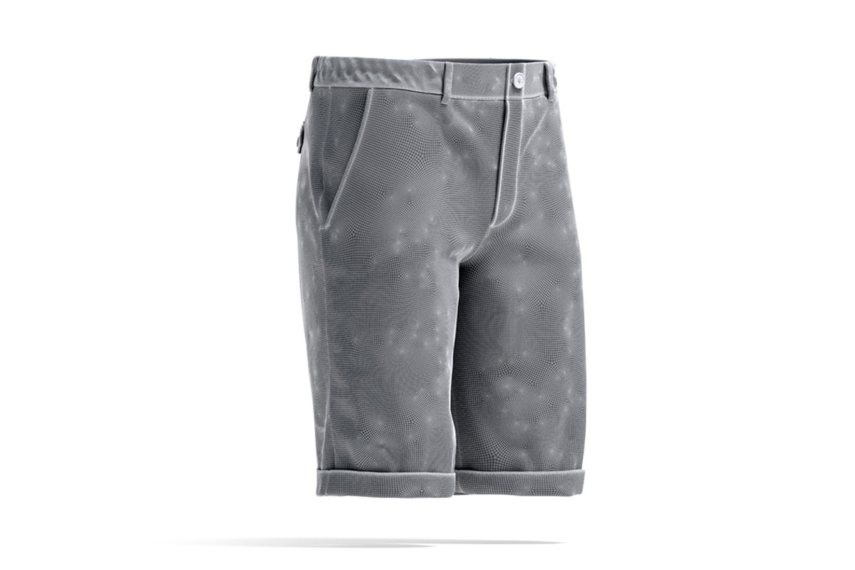 White Men's Casual Shorts 3D Model, an Object 3D Model by rebrandy (Photo 9 of 9)