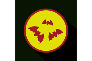 Flat Icon With Shadow Bats