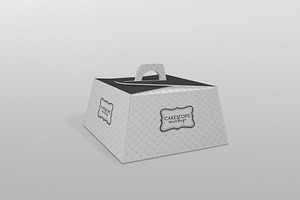 Bakery Cake Box Mockup