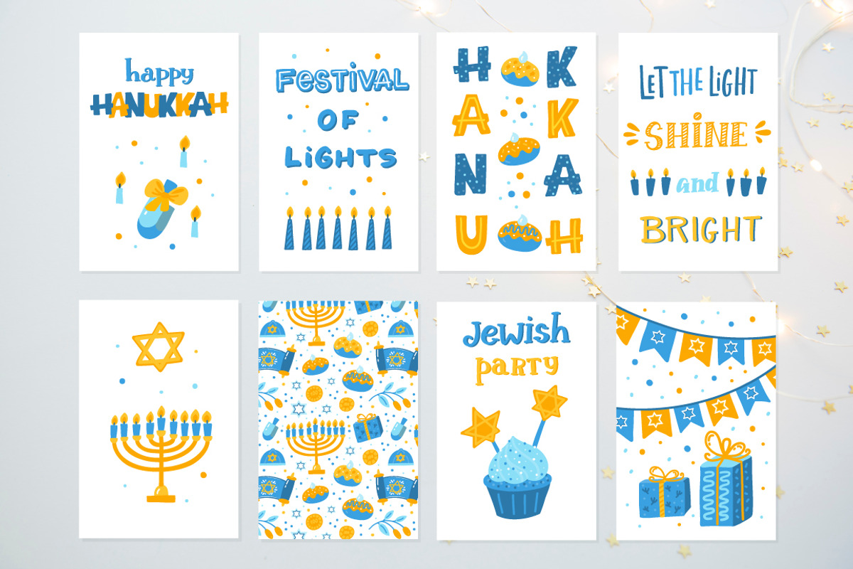 Hanukkah Jewish holiday design, an Object Graphic by DariSmartArt (Photo 5 of 8)