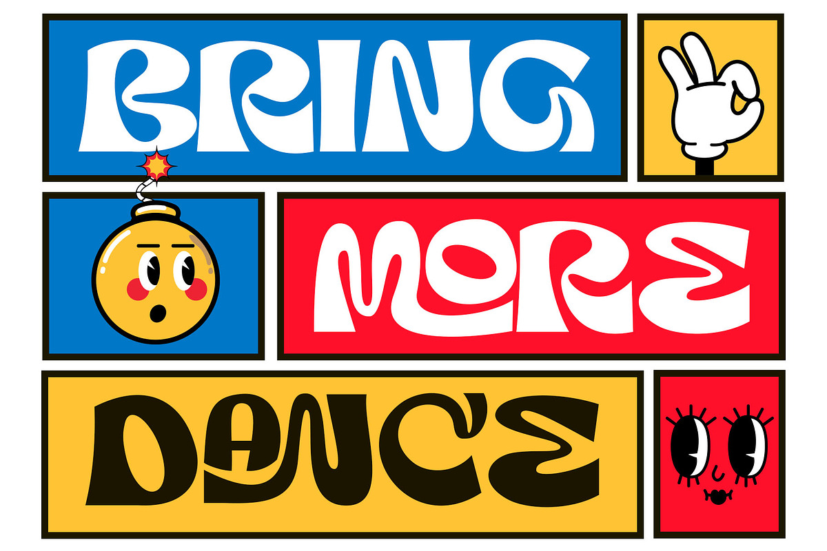 Monarqy Funky Retro Typeface, a Sans Serif Font by alit design