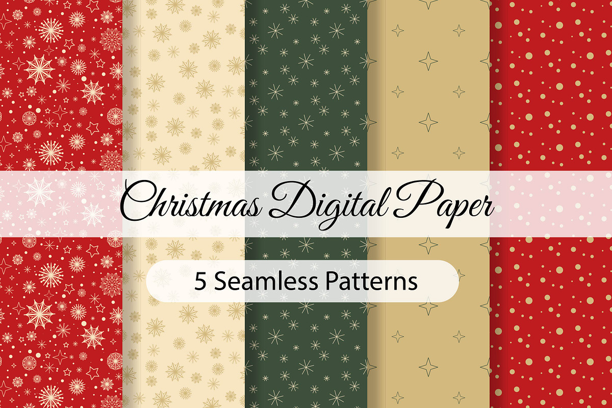 Winter seamless patterns set, a Pattern Graphic by Tati_Kli (Photo 1 of 6)