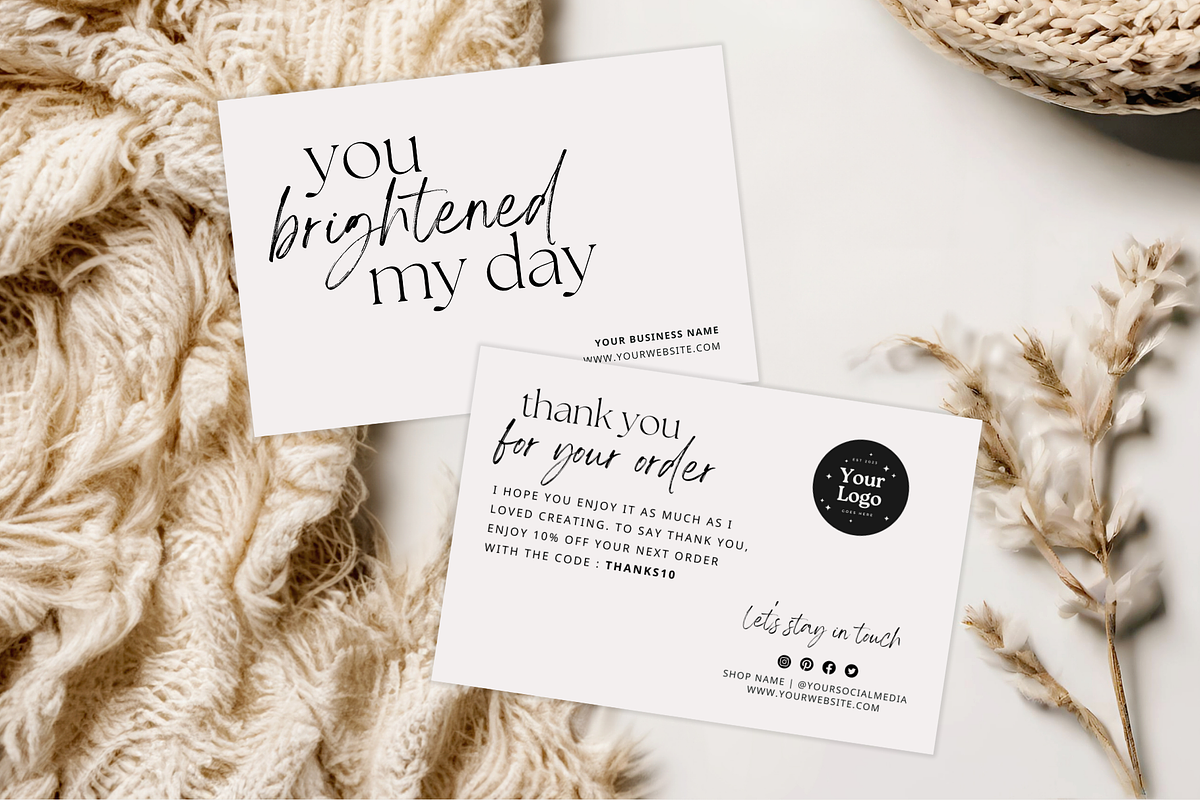 Business Thank You Card, a Card Template by thebrandcove (Photo 1 of 7)