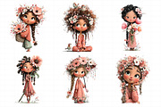 Floral Girl with Braids PNG Clipart, an Illustration by Daily.Designs (Thumbnail 7 of 7)