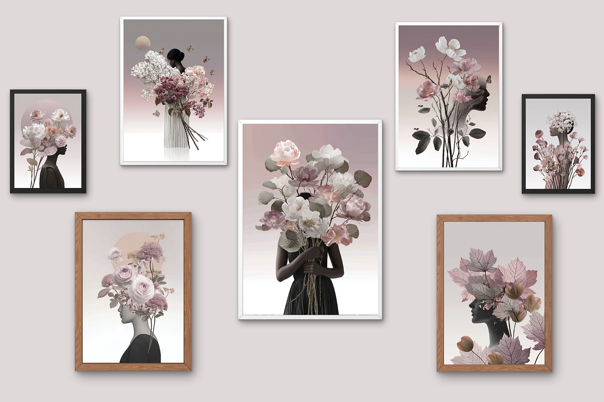 Elegant Surreal Collage Posters, a Background Graphic by Amiraliya (Photo 6 of 8)
