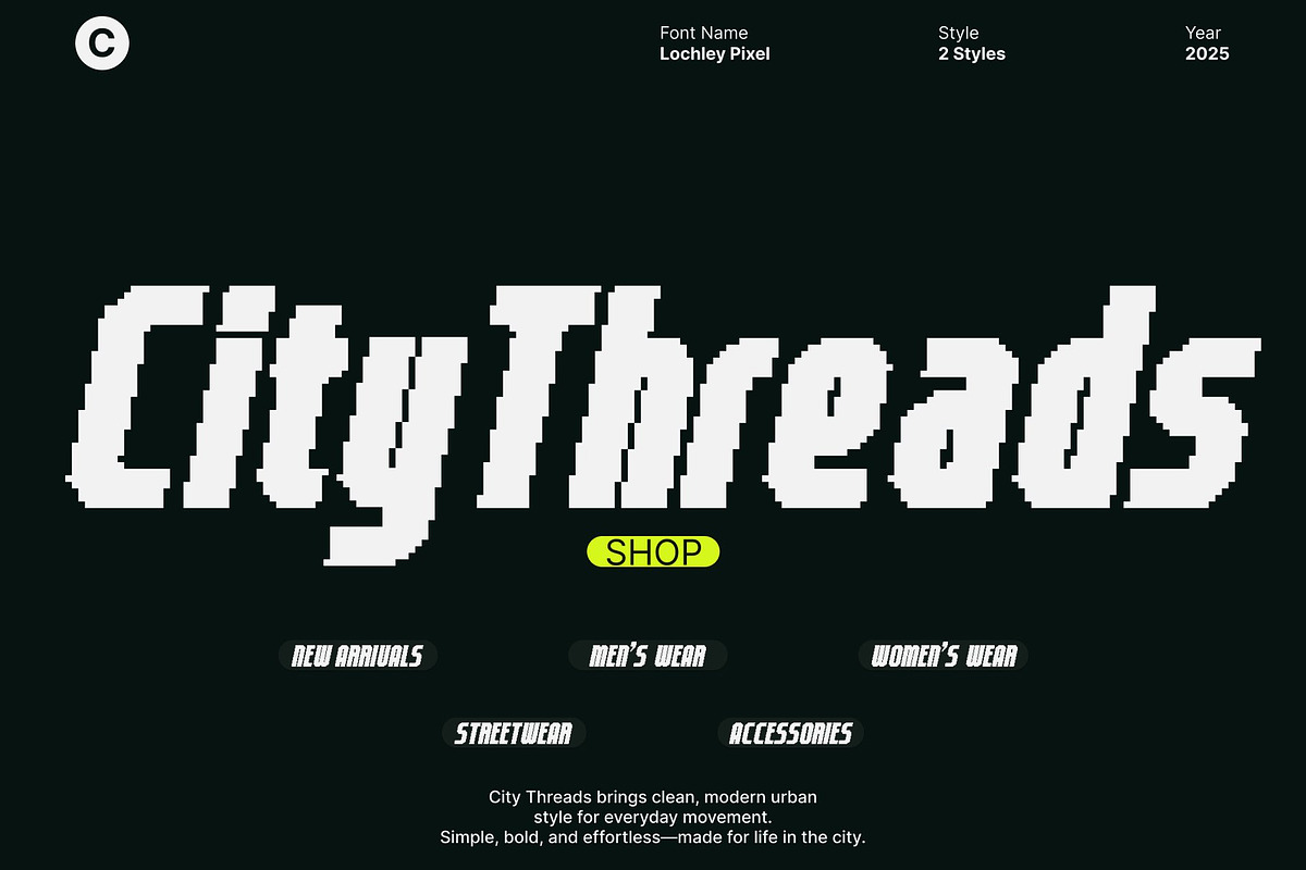 Lochley Pixel, a Sans Serif Font by Craft Supply Co. (Photo 4 of 8)