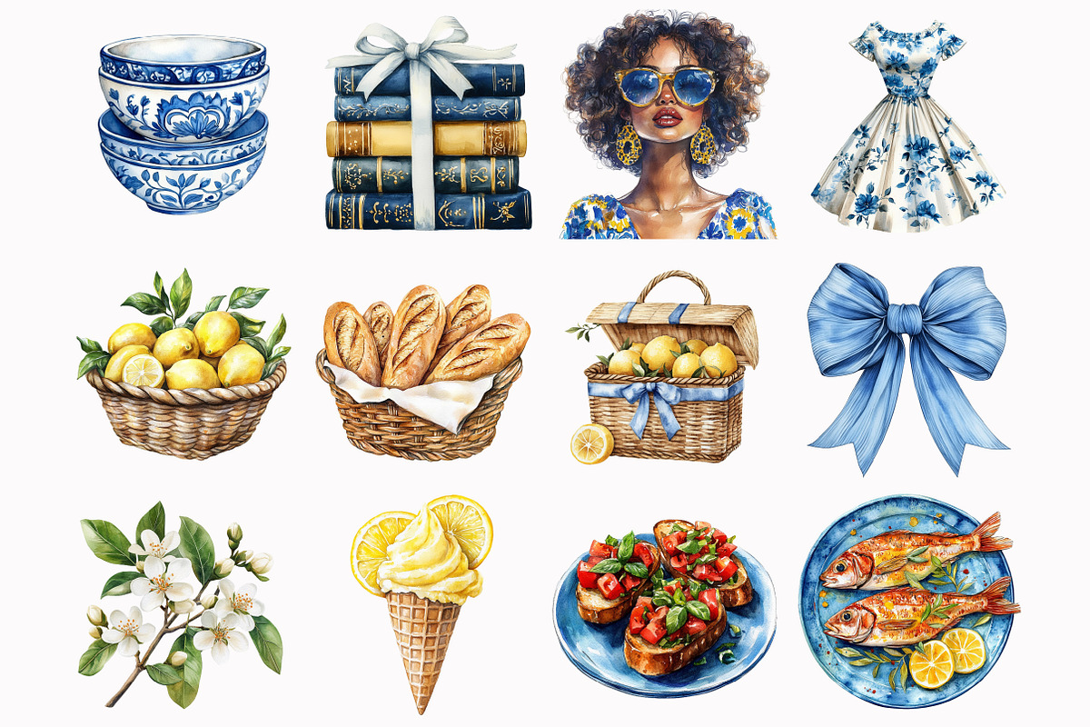Greece Summer Clipart, an Illustration by Design Market (Photo 3 of 5)