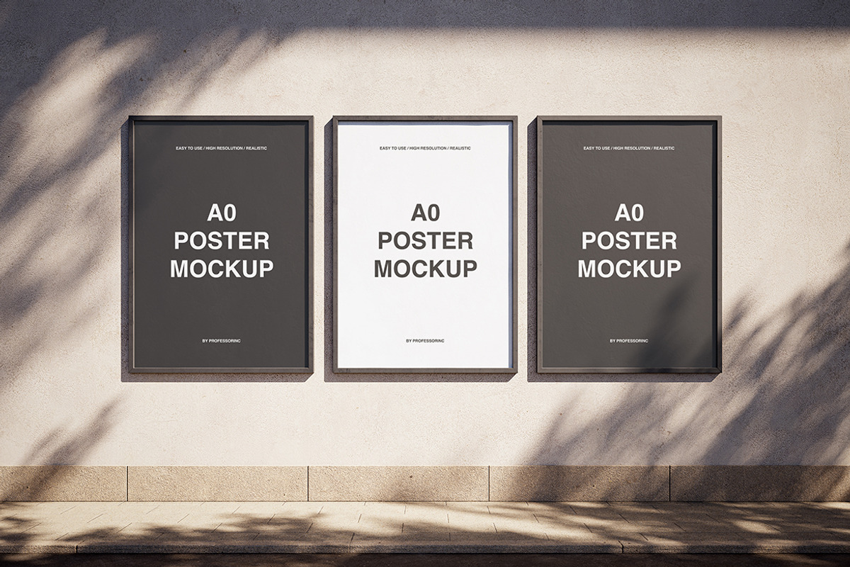 Poster Mockup Set, an Advertising Mockup by professorinc (Photo 4 of 5)