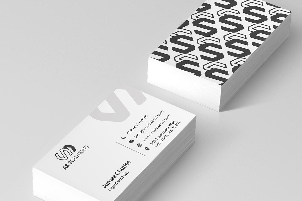 Clean Minimal Business Card, a Business Card Template by Ammad (Photo 3 of 3)