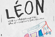 LÉON - Handwritten Font, a Script Font by TANOSHII DESIGN (Thumbnail 1 of 9)