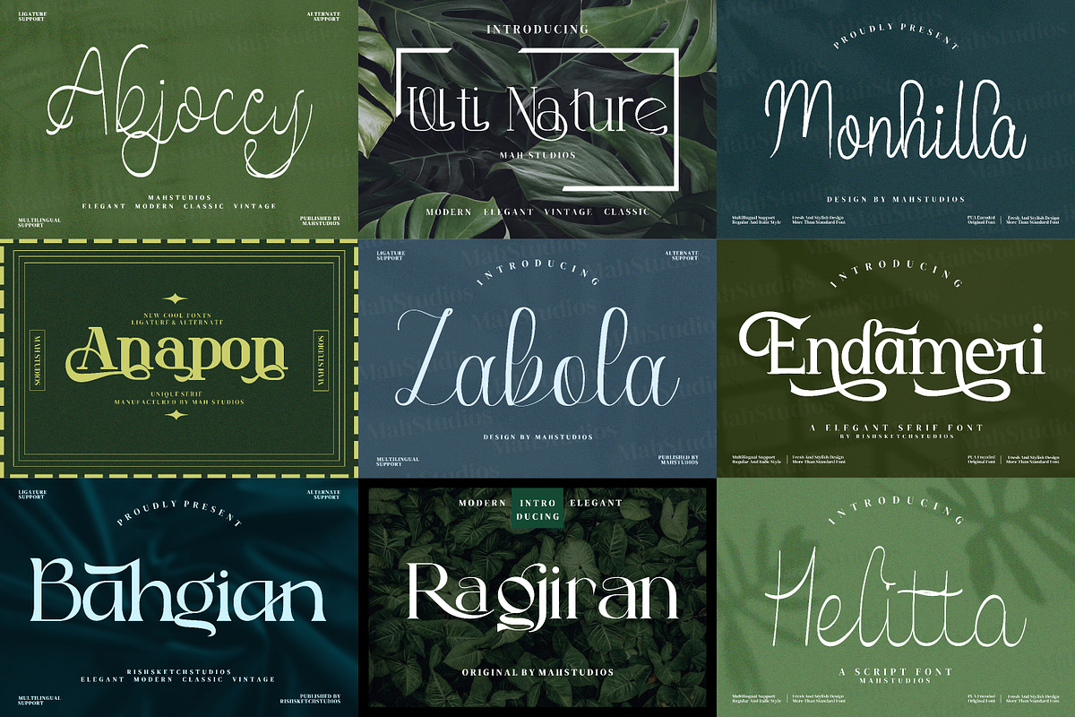 Display & Script Font Bundle, a Serif Font by mahstudios (Photo 5 of 17)