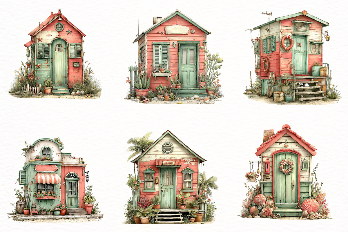 Watercolor Boho Summer Clipart, an Illustration by Designworld (Photo 2 of 8)
