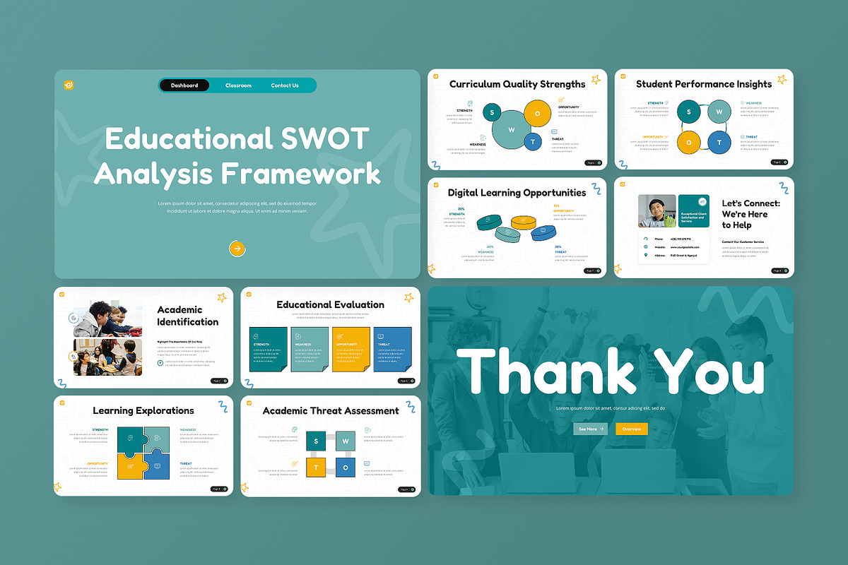 Educational SWOT Infographic Keynote, a Presentation Template by Antstheme (Photo 4 of 4)