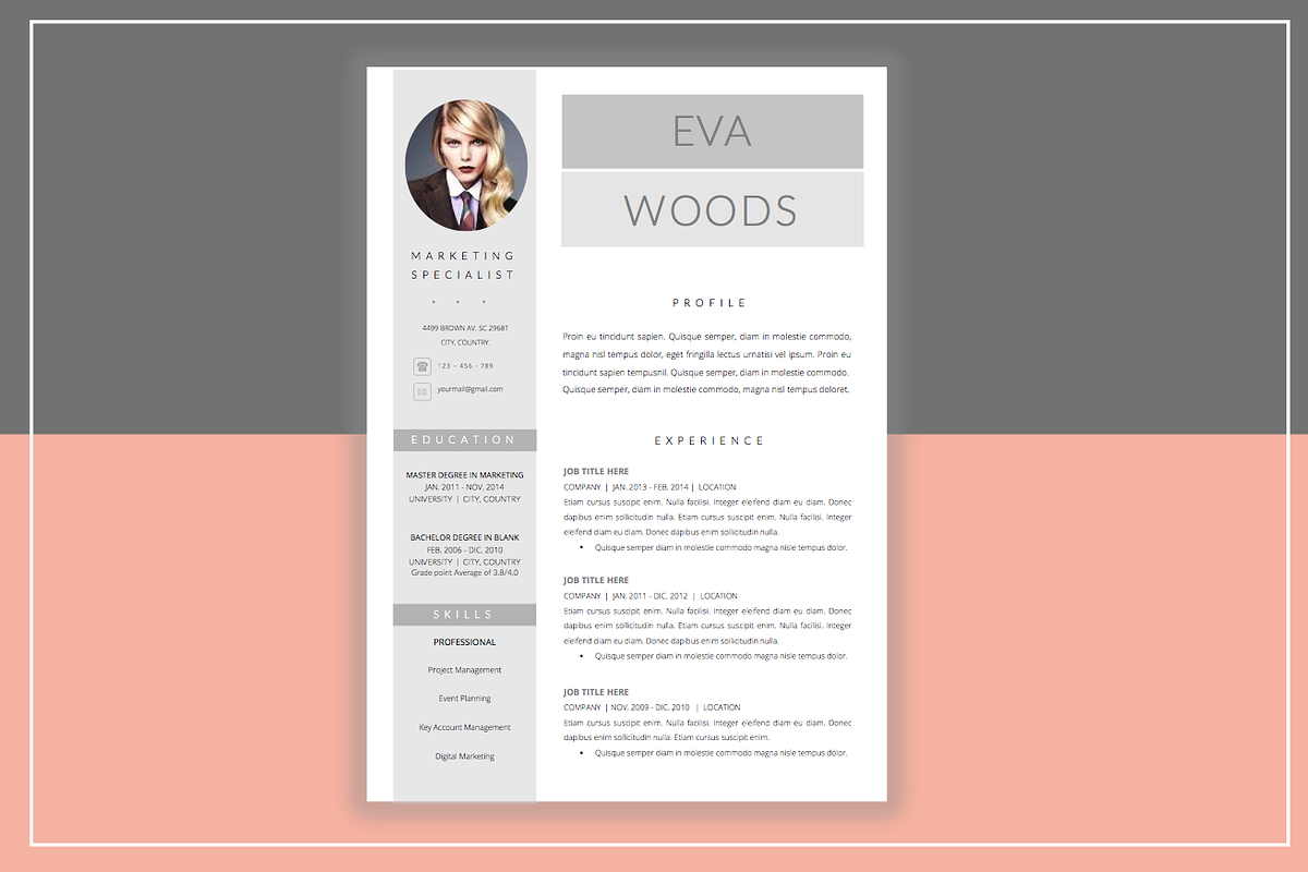 Resume Template & Cover Letter, a Resume Template by ResumeStudio (Photo 1 of 4)
