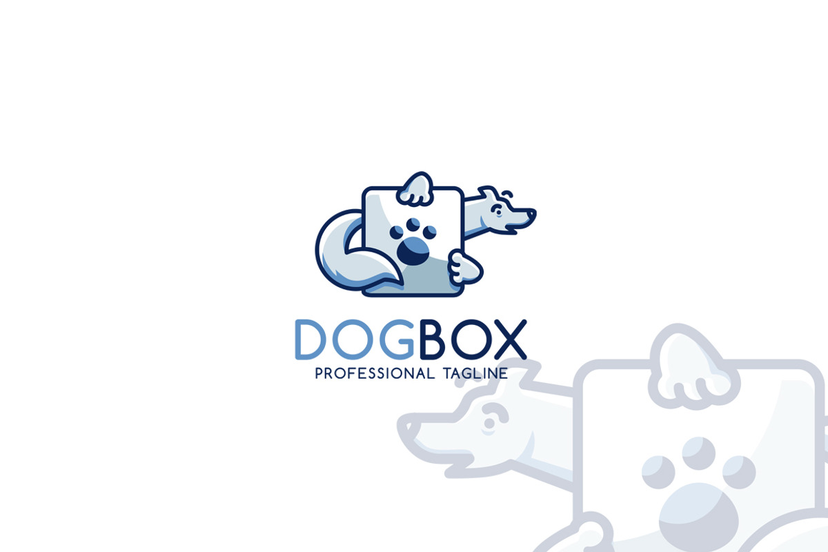 Dog Box Logo Template, a Branding & Logo Template by dien96 (Photo 1 of 3)