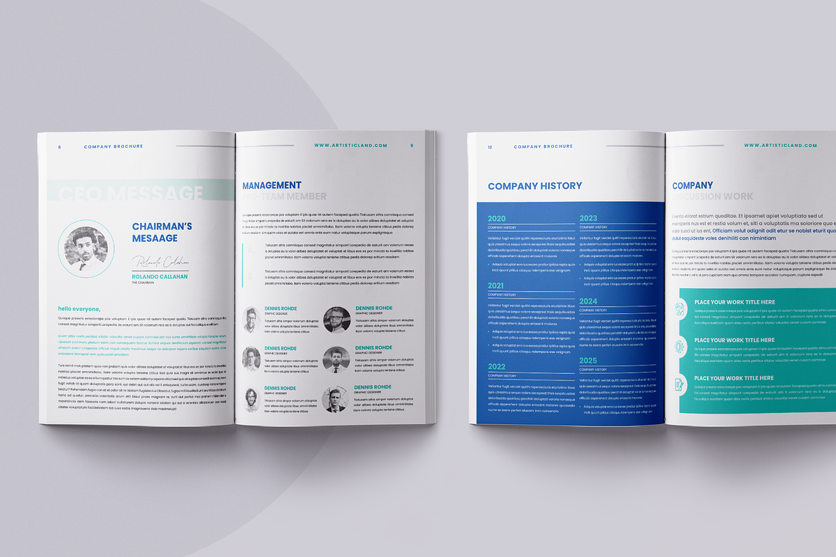Brochure | Canva, Word, PPTX, IND, a Brochure Template by ArtisticLand (Photo 5 of 7)