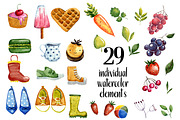 Cute watercolor animals Design Set, an Animal Illustration by Xenia_Art (Thumbnail 2 of 14)