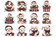 Whimsical Christmas Fluffy Dogs, a Graphic by CitraGraphics (Thumbnail 2 of 4)