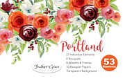 Watercolor Flowers-Pink Roses, an Illustration by Feather Grace Designs (Thumbnail 6 of 6)