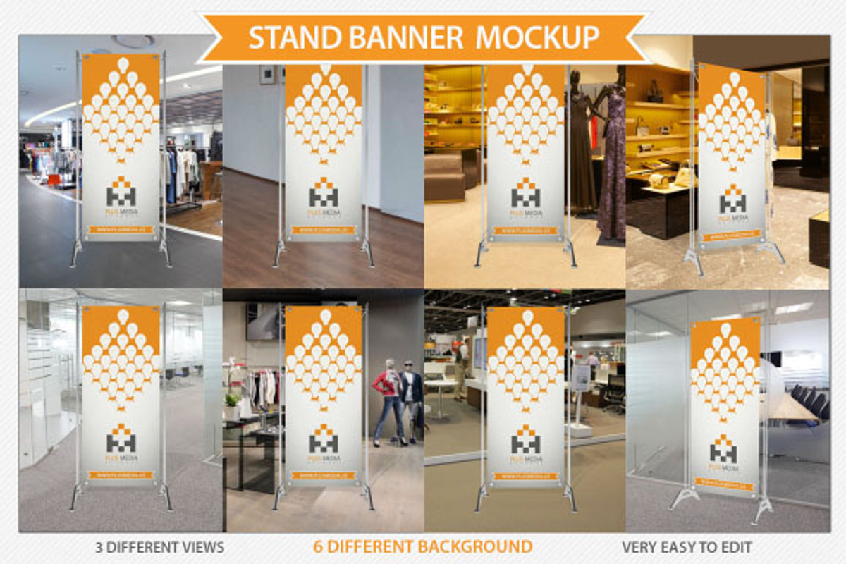 Stand Banner Mockup PSD, an Advertising Mockup by Plus Media (Photo 2 of 2)