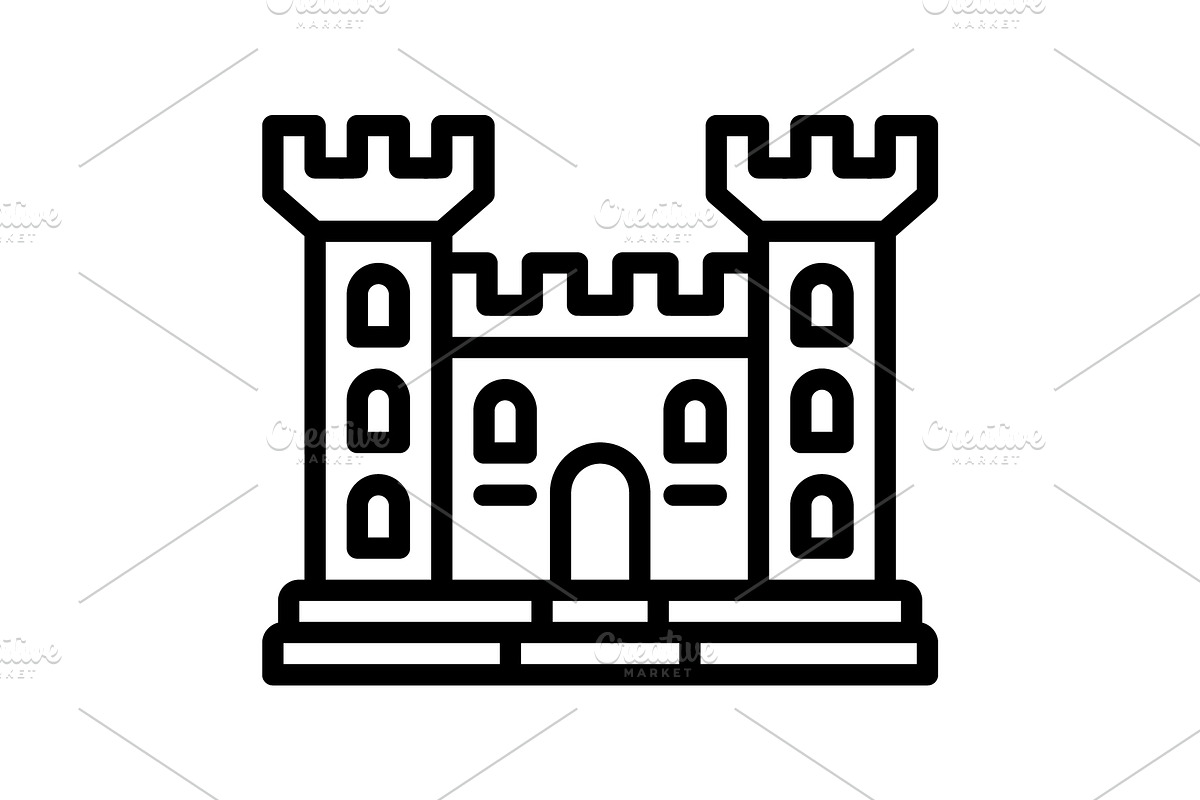 Castle london black icon, an Outline Icon by Creative priyanka